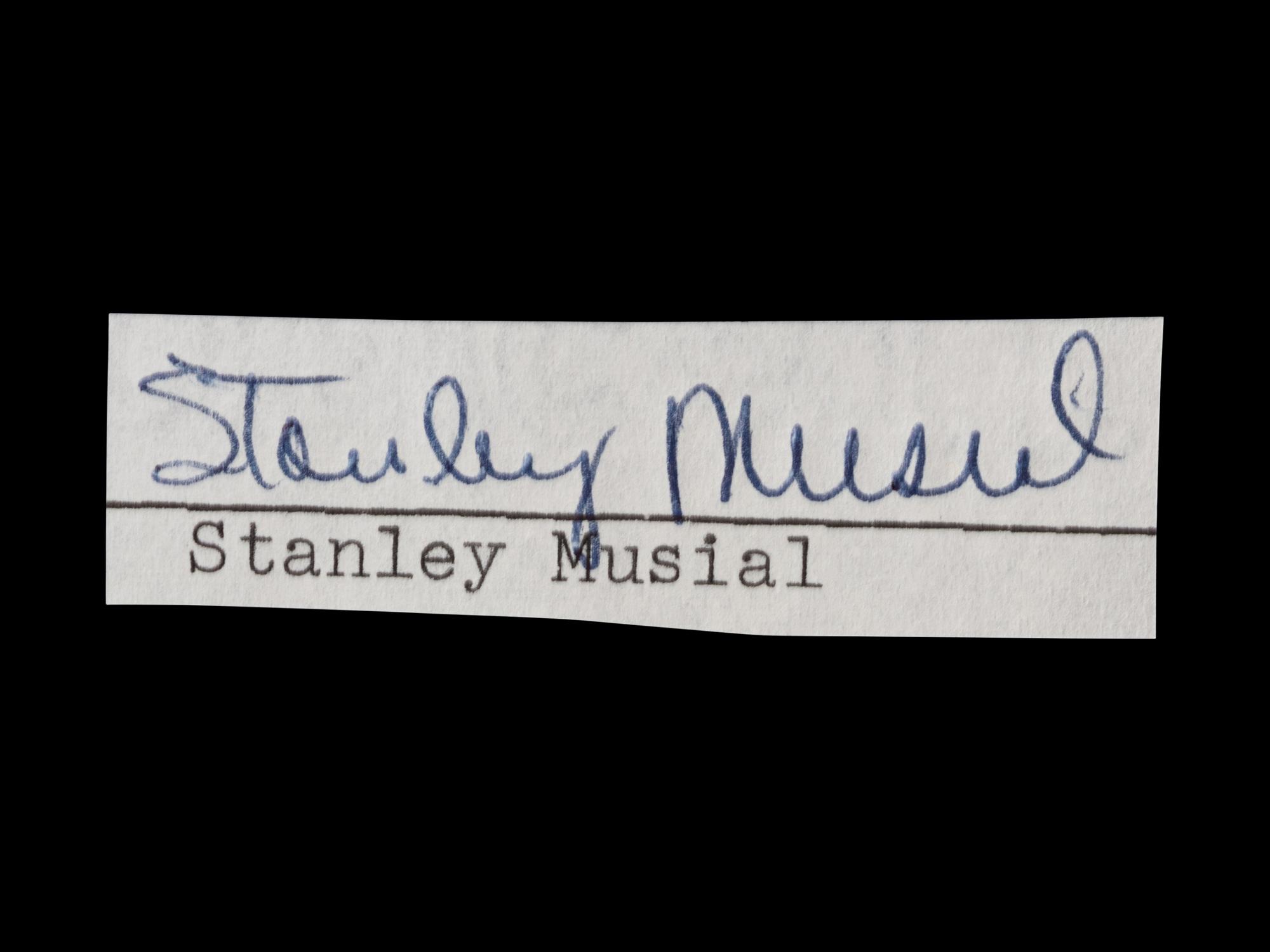 A Group of 10 Stan Musial Signed Autograph Cuts from The Collection of Stan Musial,