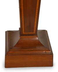 A Pair of Edwardian Style Satinwood Inlaid Mahogany Pedestals