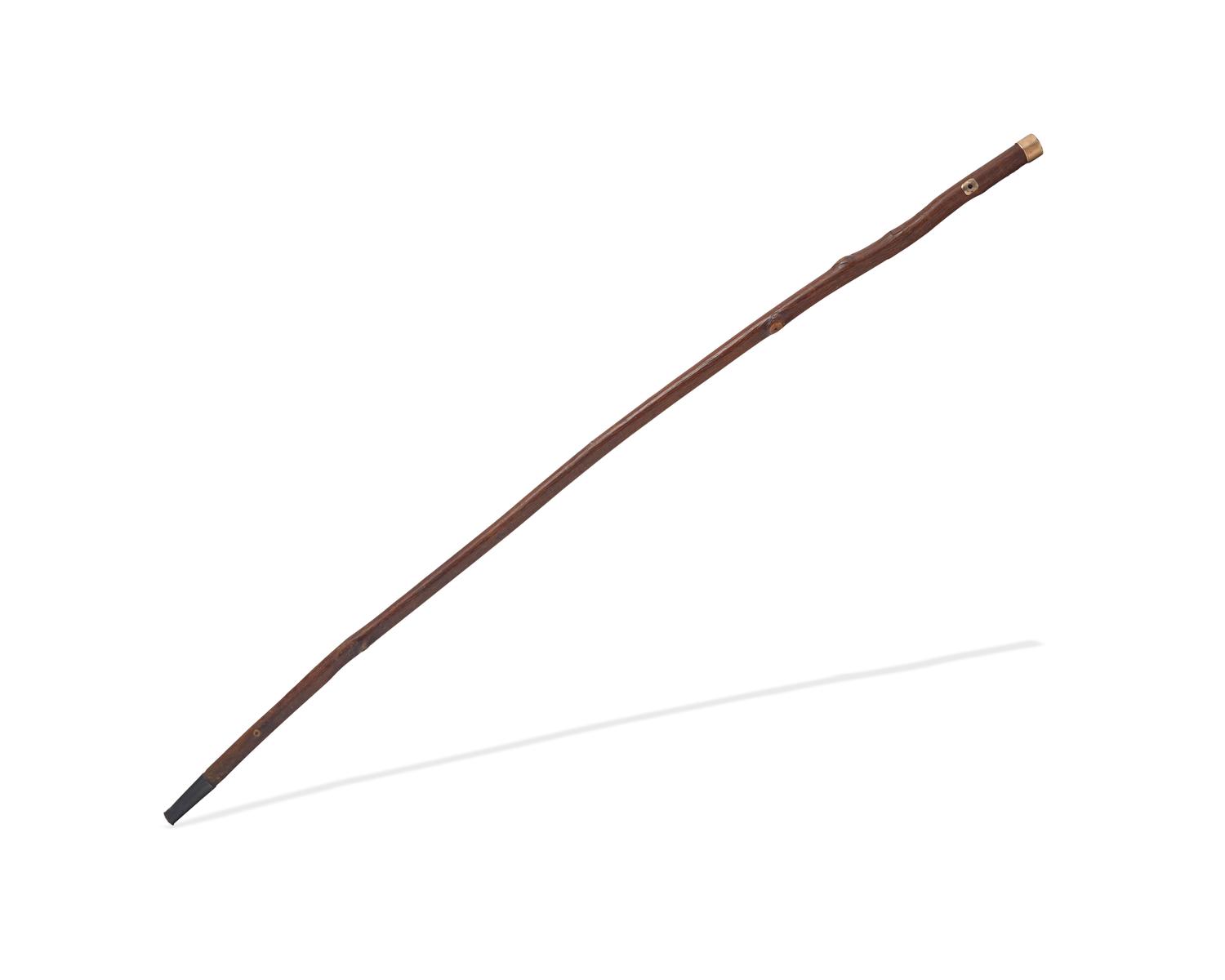 A Gold-Mounted Wood Mount Vernon Souvenir Walking Stick