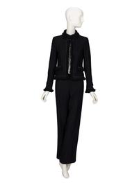 Chanel, Lightweight Black Tweed Pantsuit