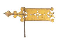A Gilt and Cut Steel Directional Weathervane