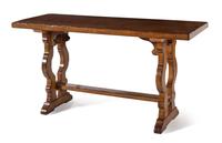 An Italian Renaissance Style Trestle Table Height 31 1/2 x width 60 x depth 22 inches. — 20TH CENTURY
