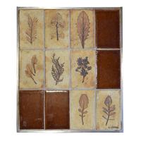 A Pair of Mid-Century Steel and Tile Tables by Roger Capron 14.25" W x 16.25" D x 11.5" H — France, Circa 1960