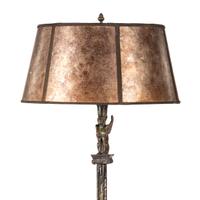 A Neoclassical Bronze Floor Lamp with a Mica Shade