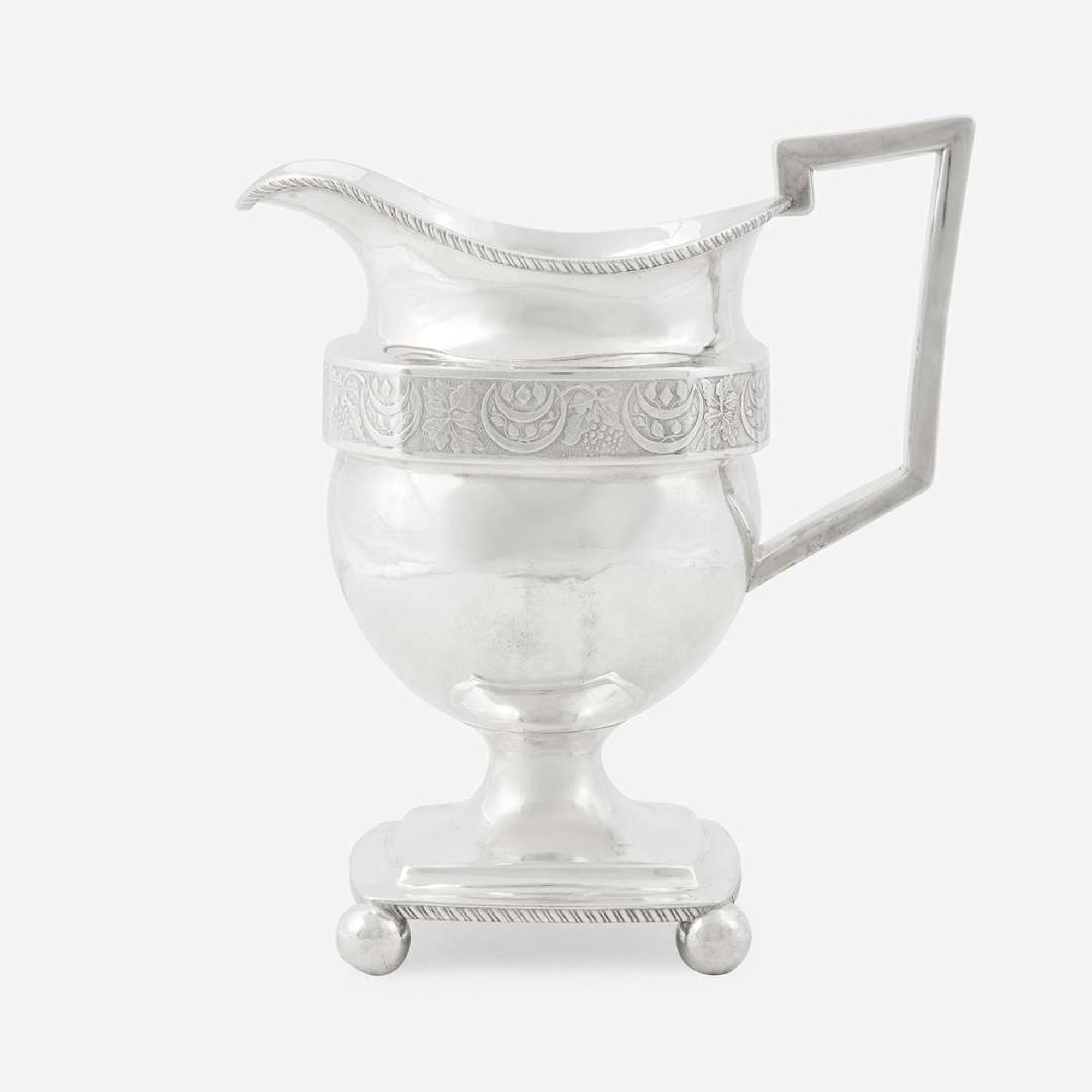 A Classical silver water pitcher Garret Forbes, New York, NY, early 19th century