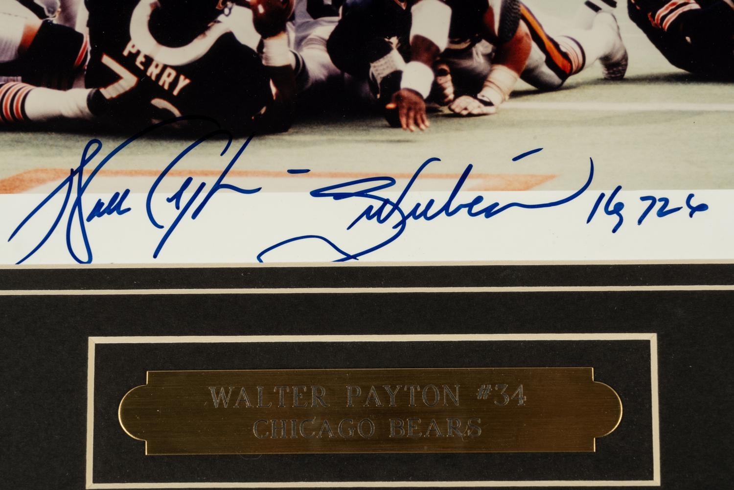 A Walter Payton Signed Autograph Photo With Multiple Inscriptions (Beckett Authentication Services)