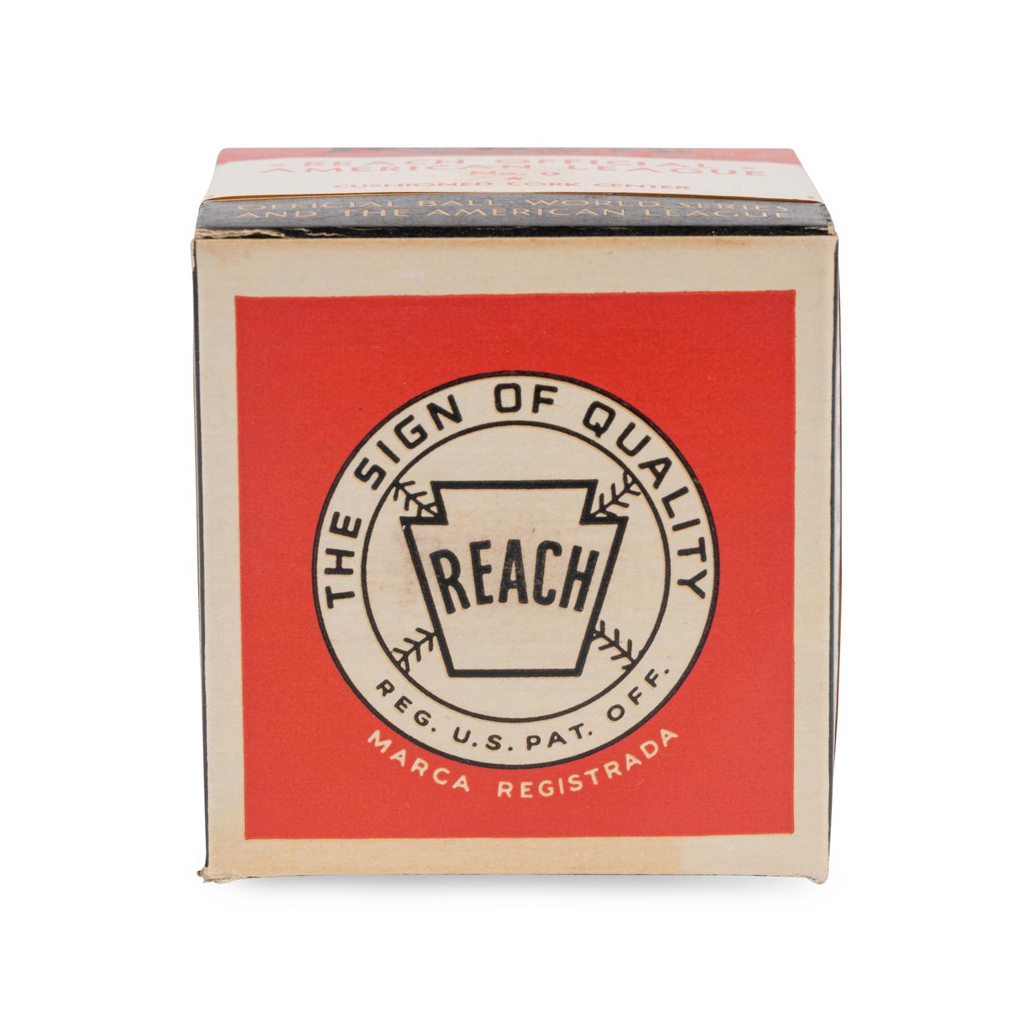 An Original, Unused 1940s Reach Official American League Baseball in Sealed Box