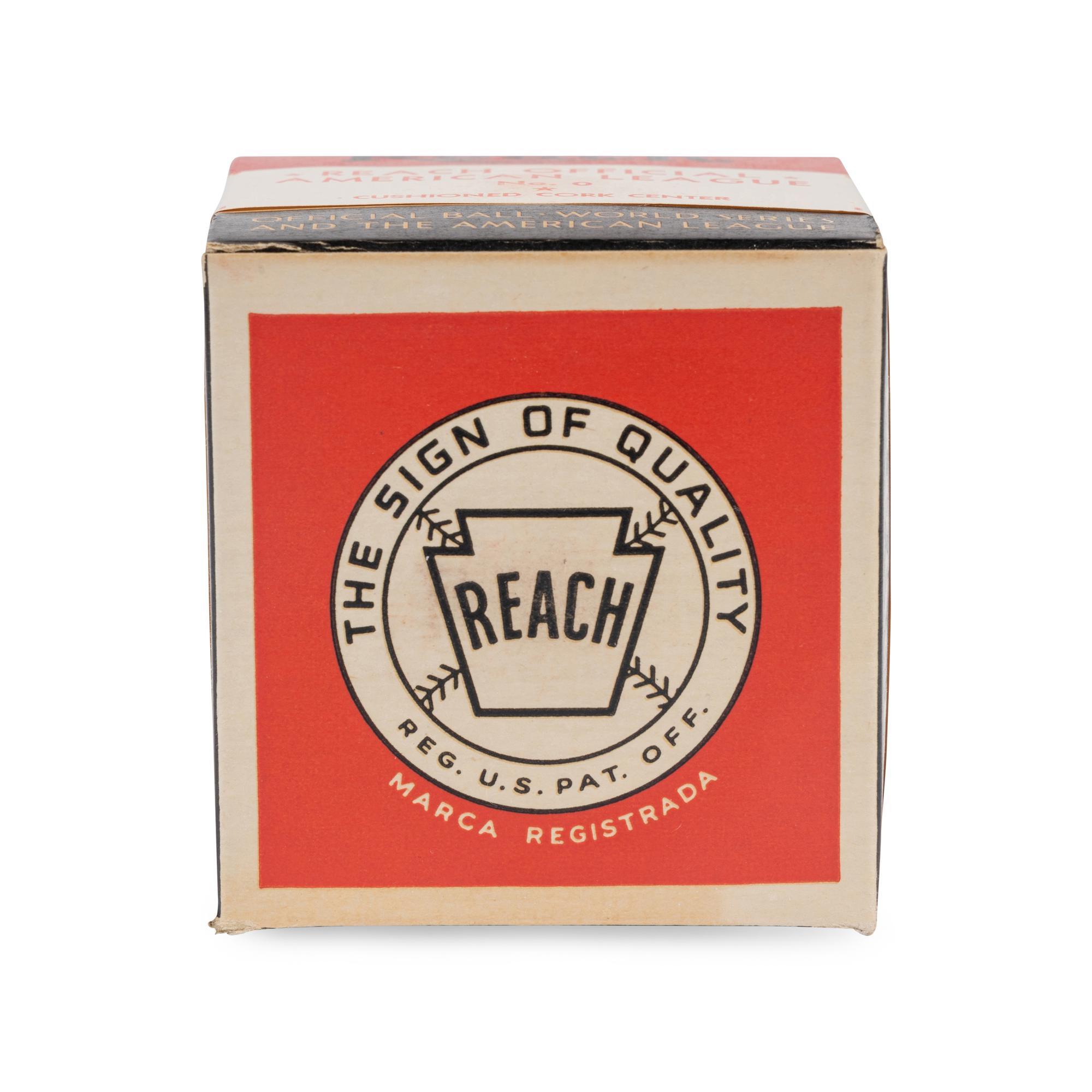 An Original, Unused 1940s Reach Official American League Baseball in Sealed Box