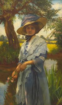 William Savage Cooper (British, active c. 1885–1903) — By the River, 1913