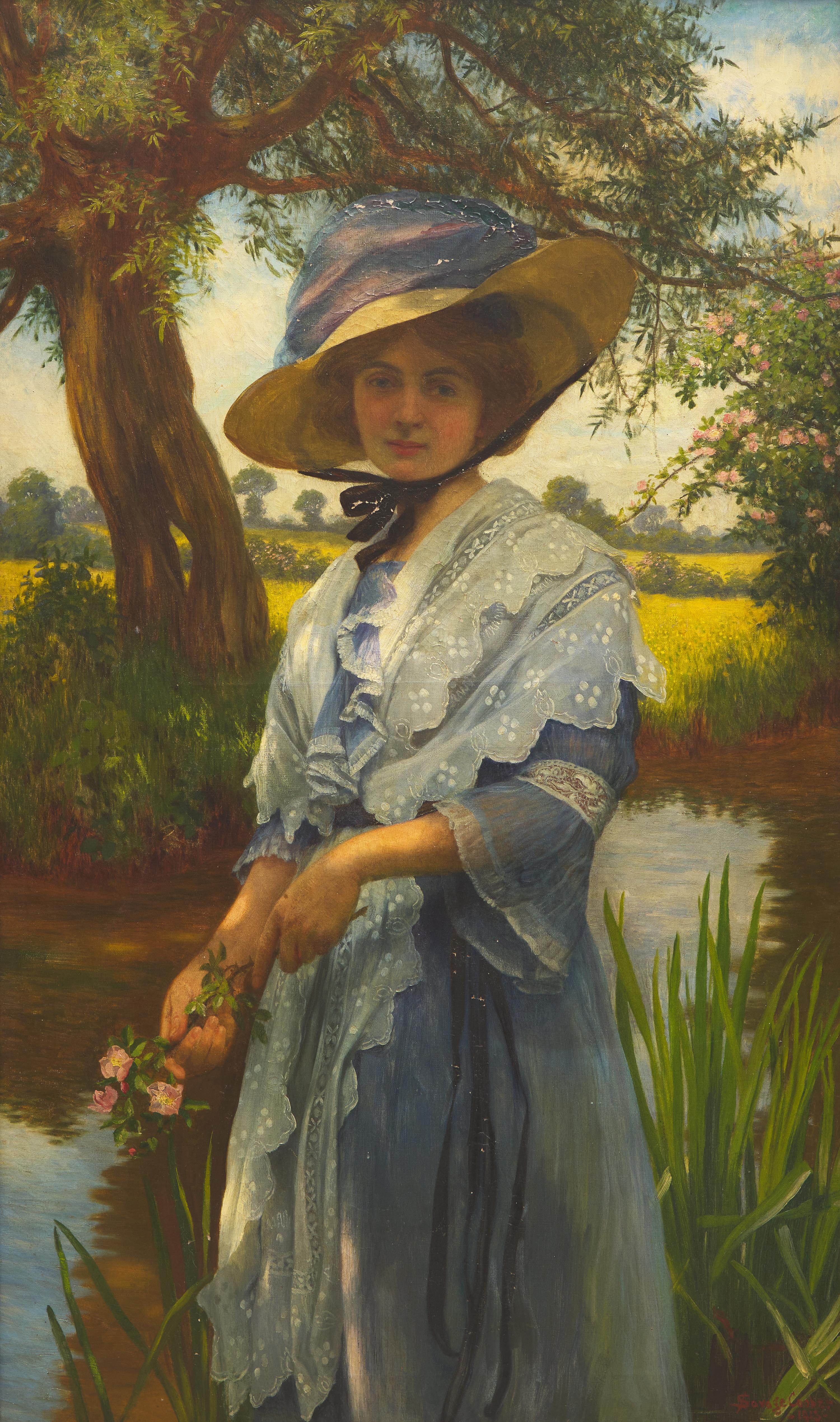 William Savage Cooper (British, active c. 1885–1903) — By the River, 1913