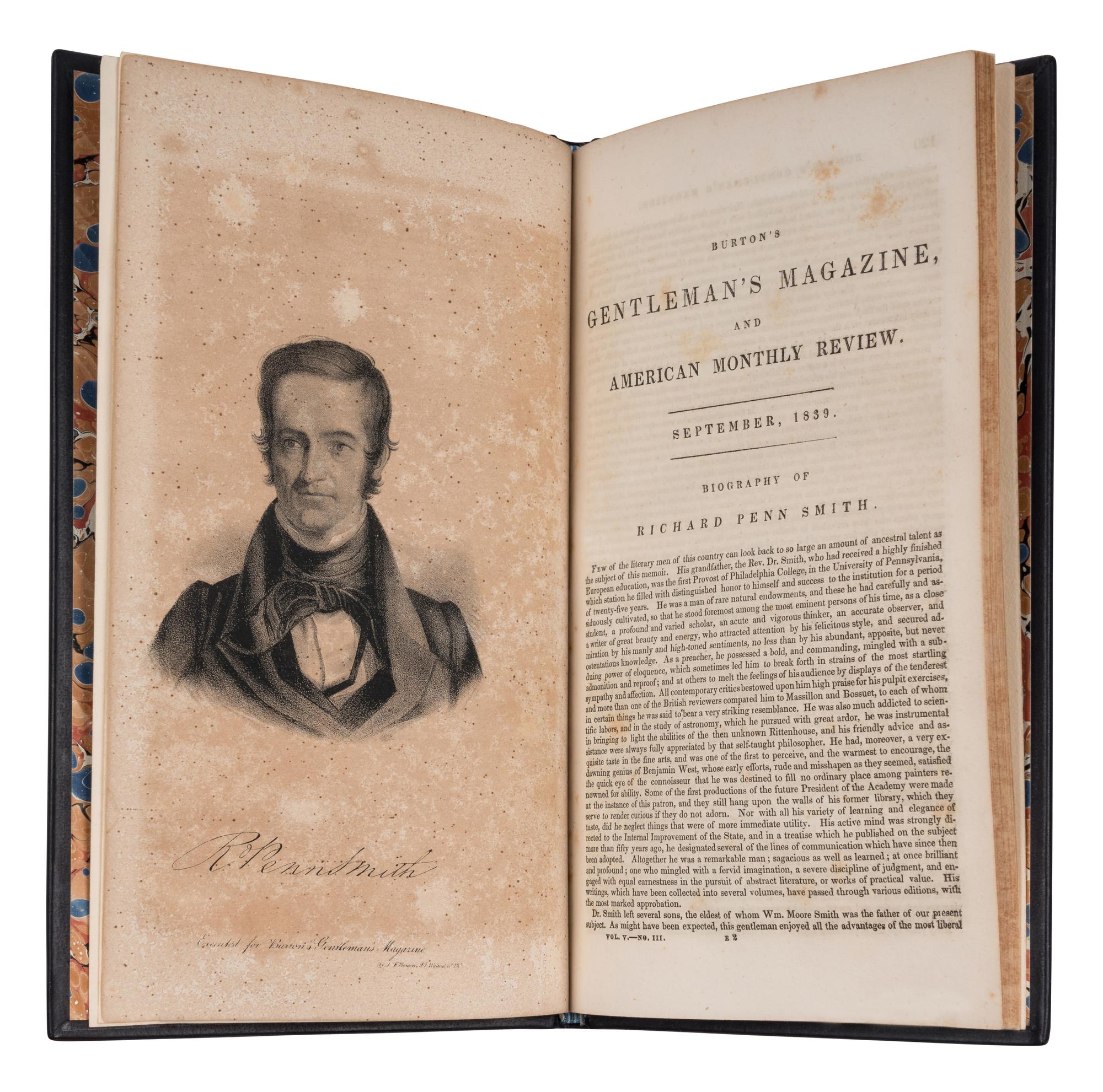 POE, Edgar Allan (1809-1849). "The Fall of the House of Usher." Extracted from: Burton's Gentleman's Magazine and American Monthly Review , Vol. V-no.III. [Philadelphia: William Evans Burton], September 1839.