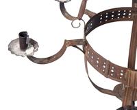A Tinware Six-Light Chandelier