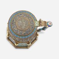 A Russian Silver-Gilt Plique-à-Jour and Cloisonné Imperial Presentation Tankard Pavel Ovchinnikov, Moscow, 1892