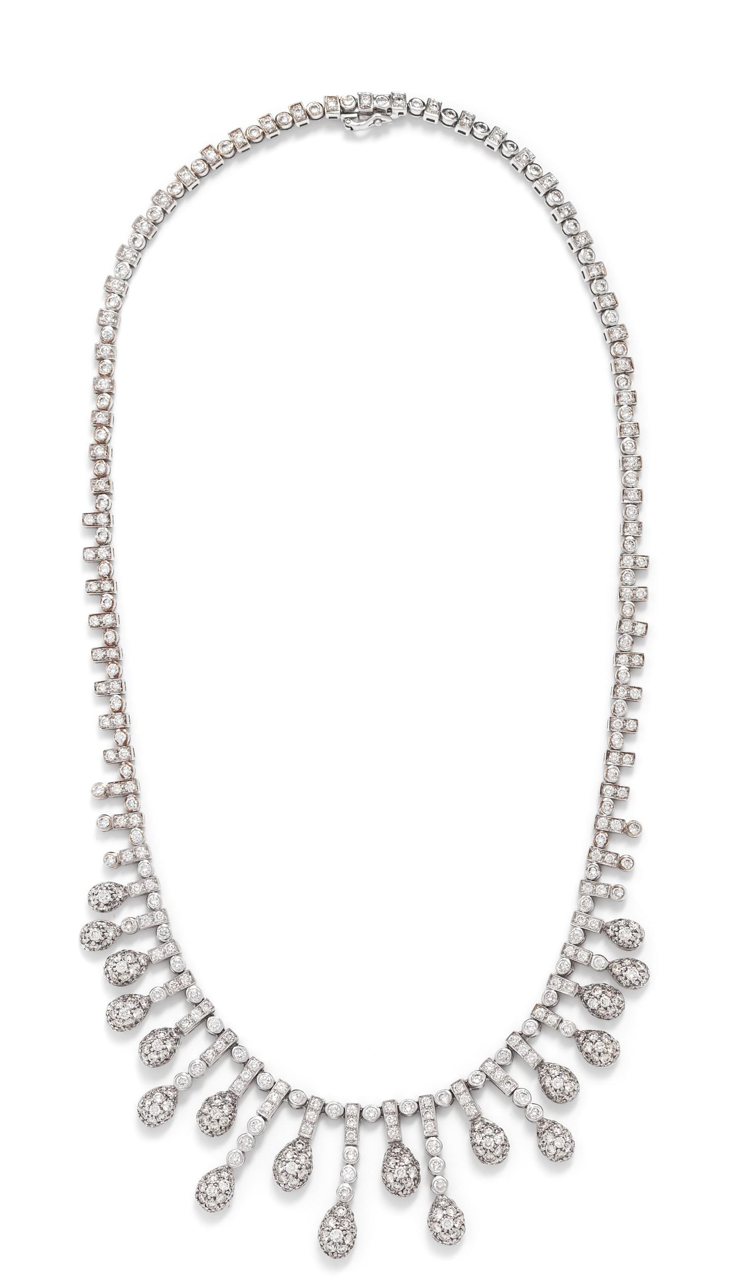 DIAMOND FRINGE NECKLACE