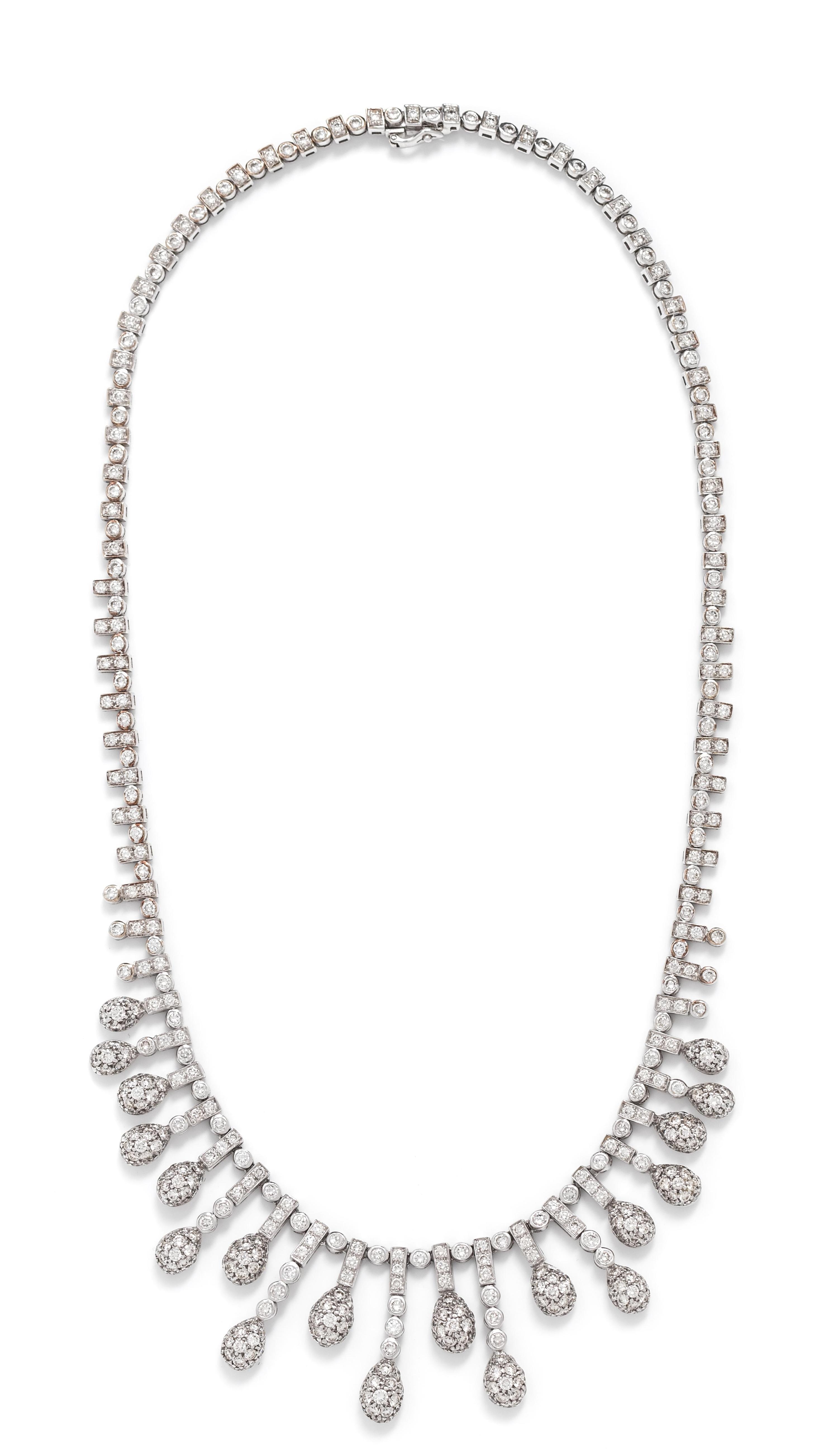 DIAMOND FRINGE NECKLACE