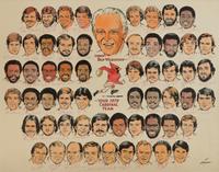 A 1979 Amadeee Wohlschlaeger Original St. Louis Cardinals Team Signed Autograph Artwork from The Collection of Hall of Fame Oklahoma Football Coach Bud Wilkinson