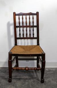 A Spindleback Oak Side Chair Height 37 1/2 inches. — 19TH CENTURY