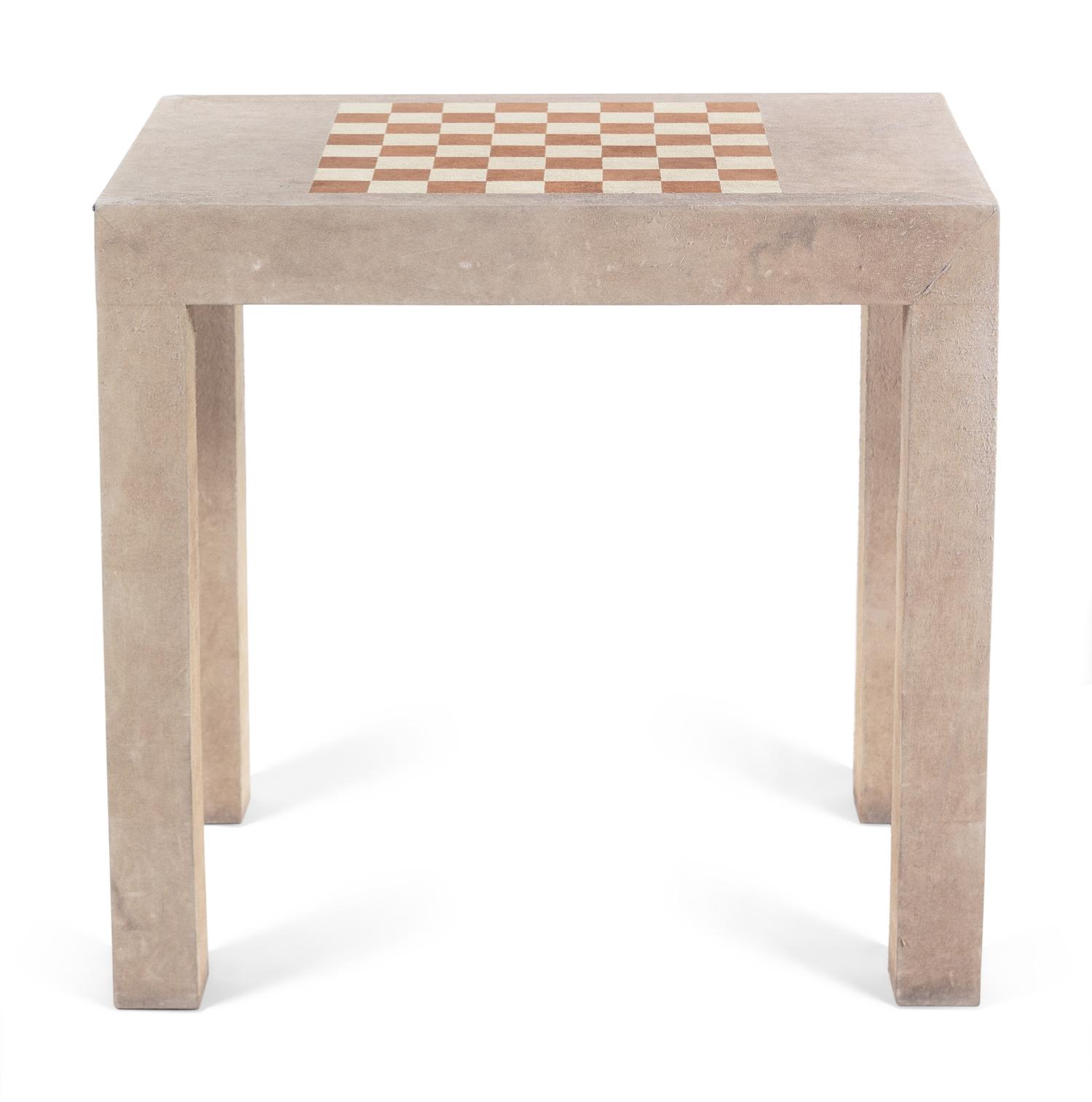 A Suede Upholstered Game Table