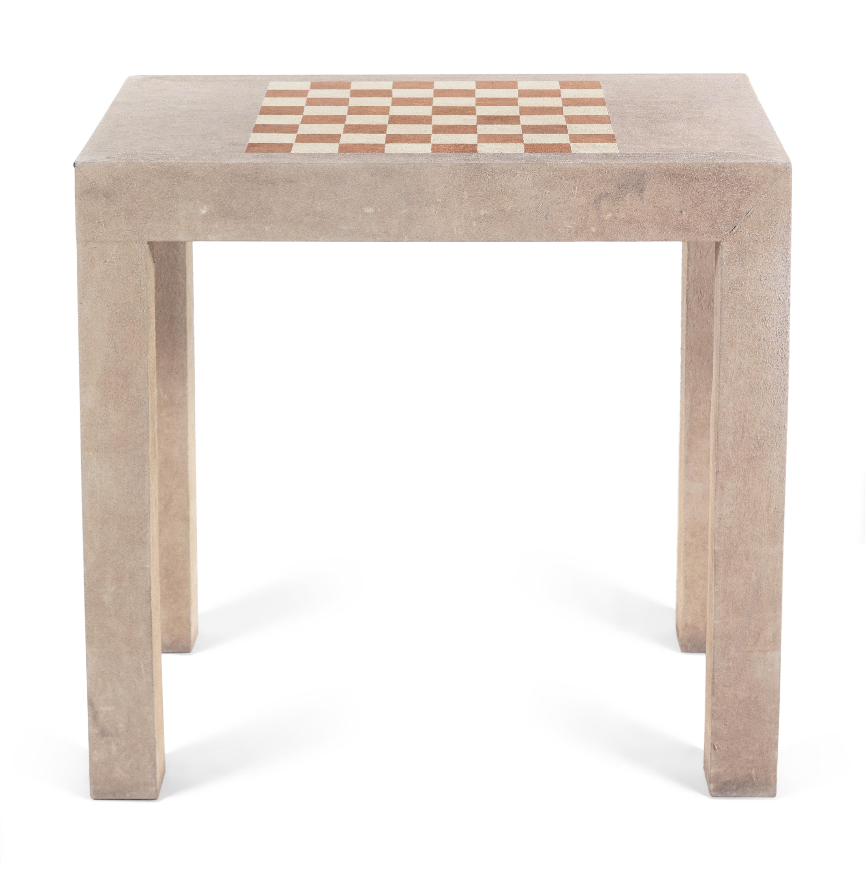 A Suede Upholstered Game Table