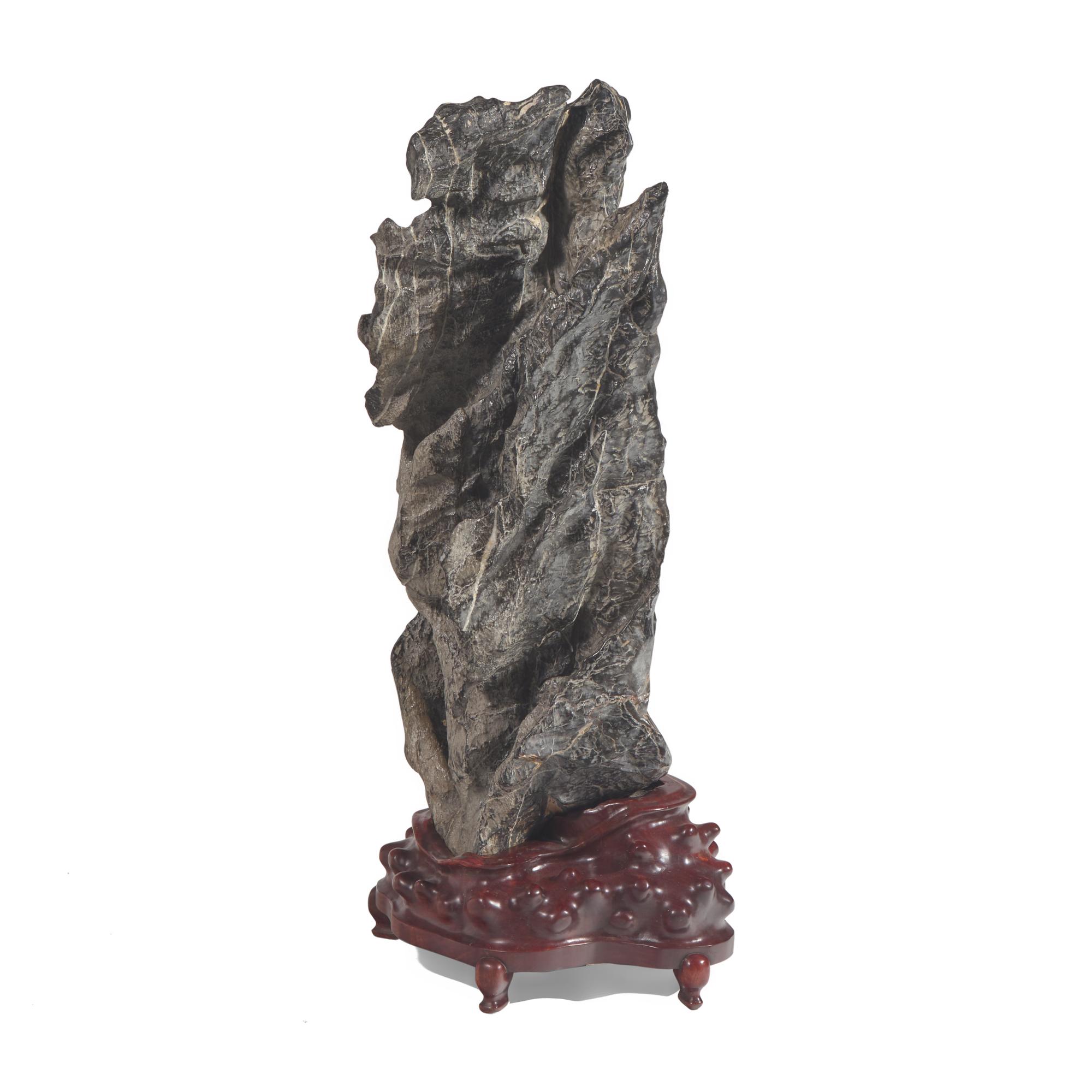 A Large Chinese Lingbi Scholar's Rock — 靈璧賞石