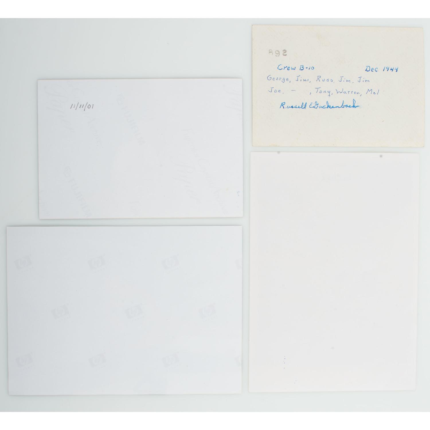 WWII Archive of Russell E. Gackenbach, Navigator of Necessary Evil , Incl. Camera and Photograph of the Bombing of Hiroshima