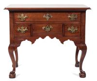 A Chippendale Walnut Lowboy Height 30 x width 35 1/4 x depth 21 3/4 inches. — AMERICAN, DELAWARE RIVER VALLEY, CIRCA 1760