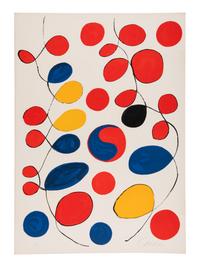 Various Artists (20th century) — Peace Portfolio II (complete portfolio of 4 with title page and portfolio case), 1974 Including works by Alexander Calder, Gene Davis, Charles Hinman, and Philip Pearlstein.