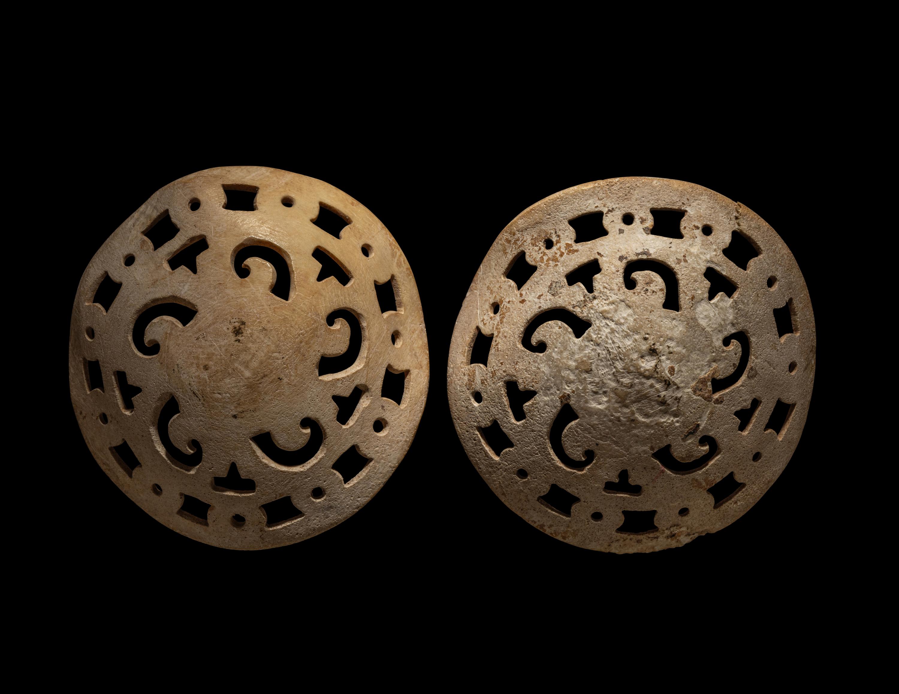 A Pair of Mixtec Roundels