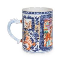 A Chinese Export Mandarin Palette Porcelain Mug