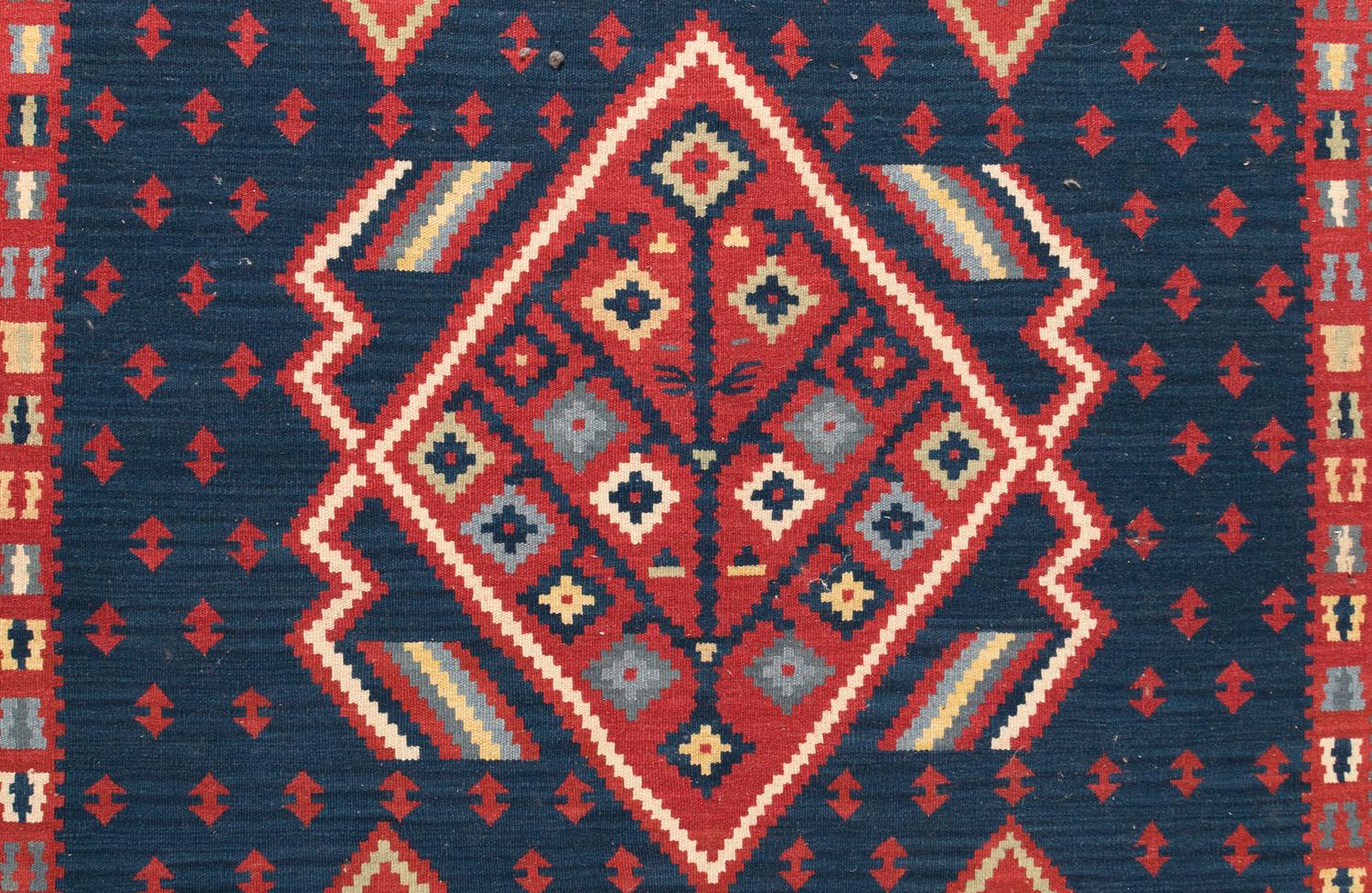 A Balkan Kilim Wool Rug