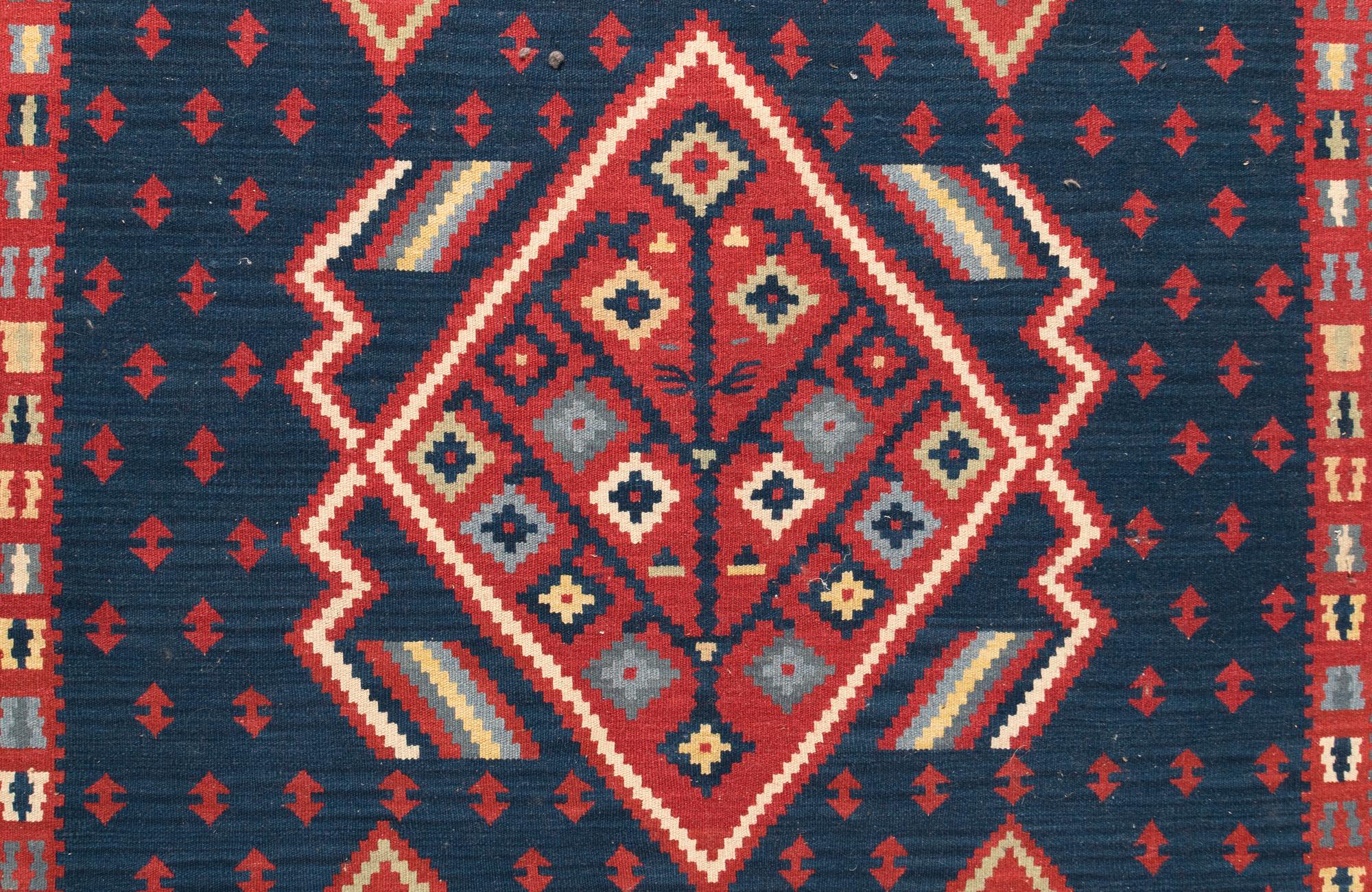 A Balkan Kilim Wool Rug