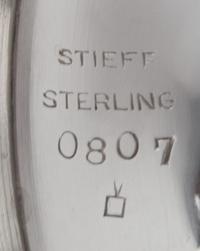 A Set of Eight American Silver Goblets, The Steiff Co., Baltimore, MD, each with engraved monogram PJG.