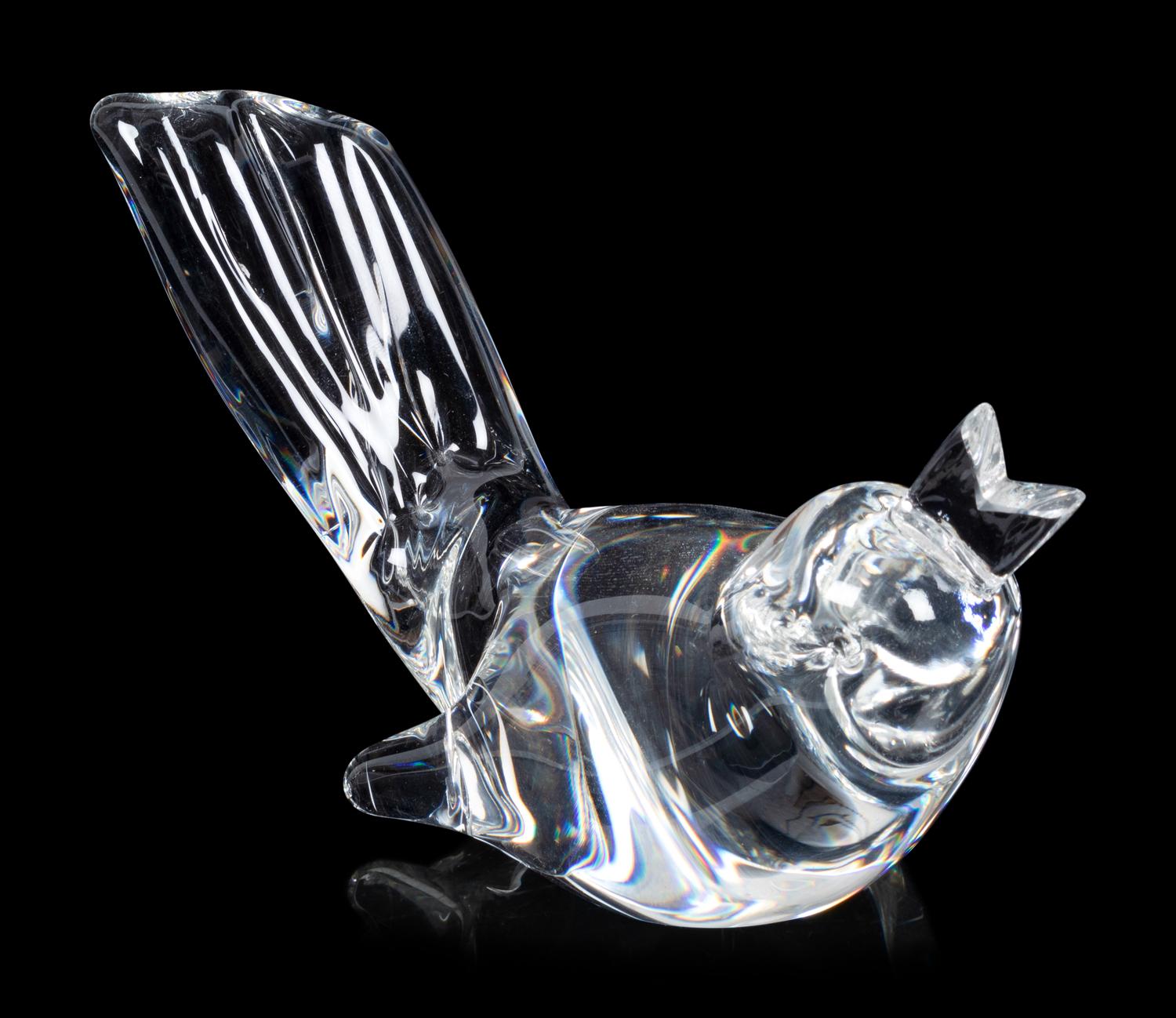 A Steuben Glass Bird Ornament