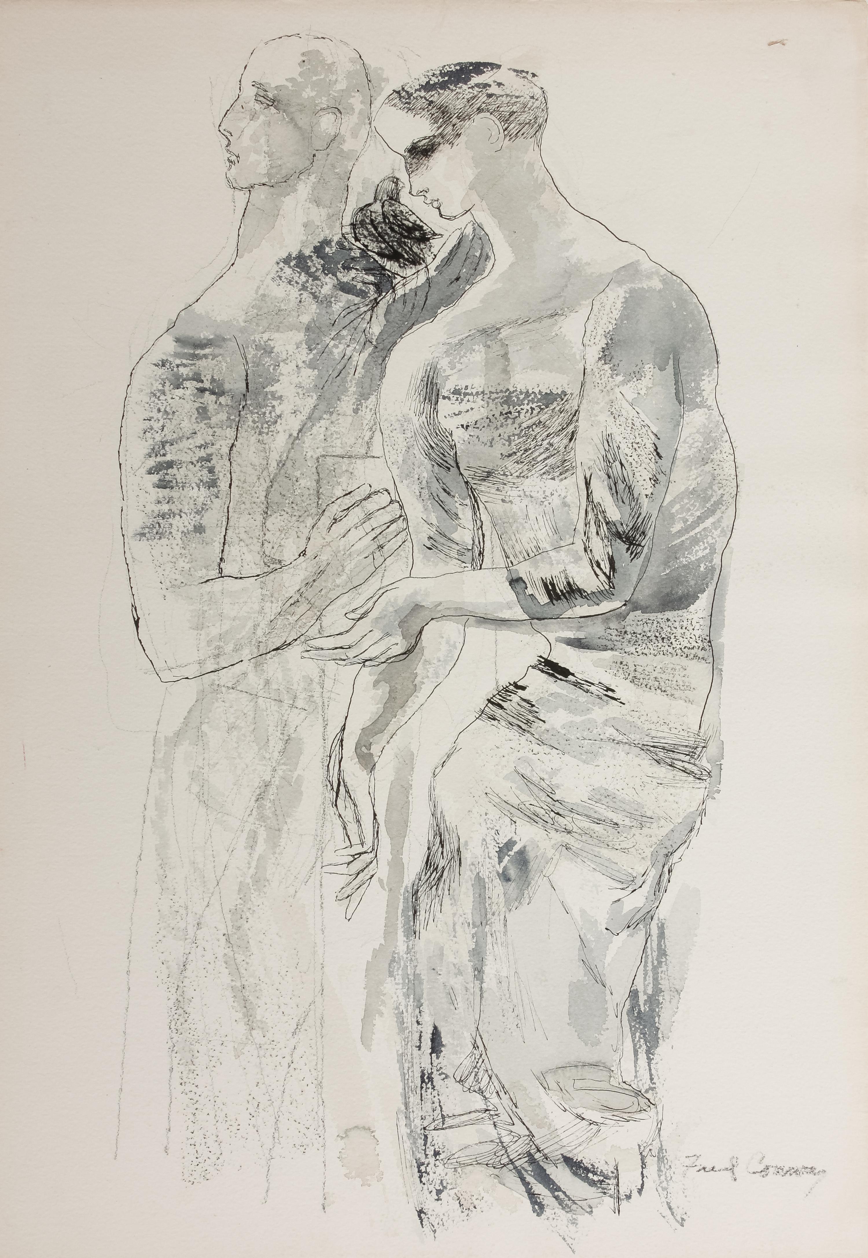 A Group of Eight Preparatory Sketches and Watercolors