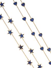 TWO LAPIS LAZULI LONG CHAIN NECKLACES
