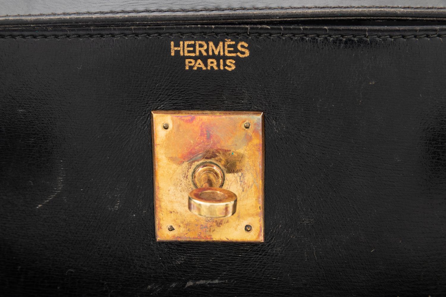 Hermès Black Leather Kelly Bag, 1970