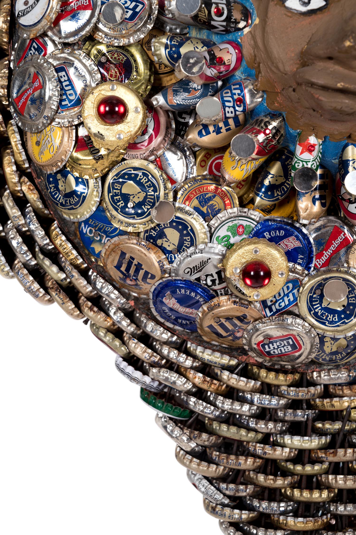 Self Portrait in Bottlecap Frame