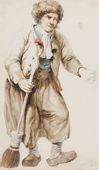 Attributed to Abraham van Stry the Elder, (Dutch, 1753-1826), Man with Broom (Study)