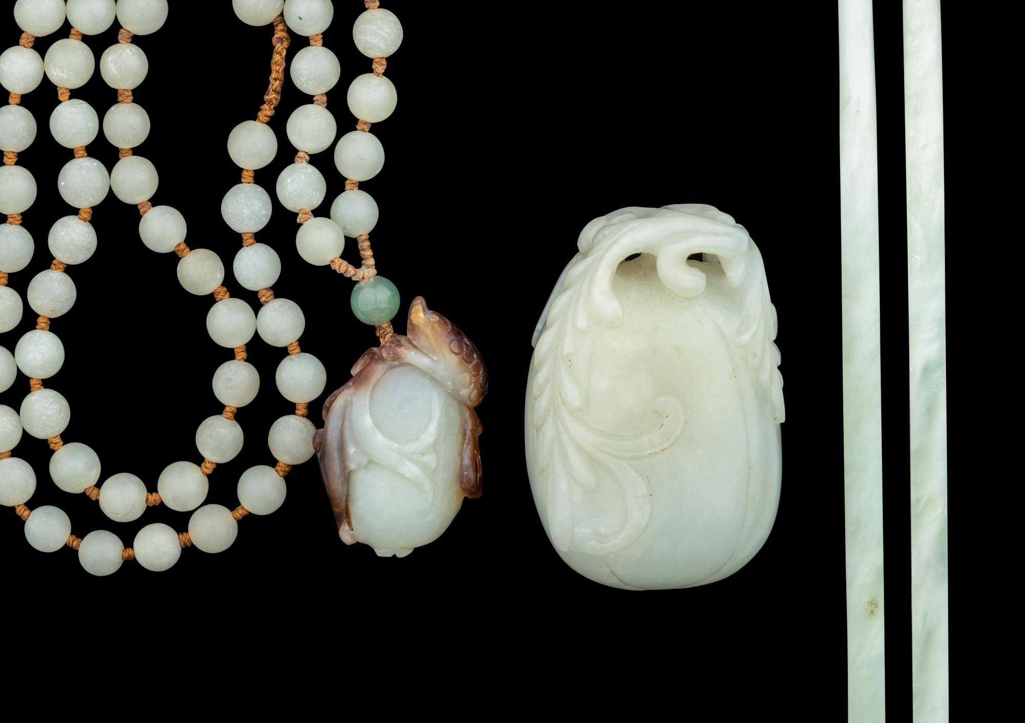 Three Chinese Carved Jade Articles