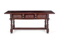 A Spanish or Italian Baroque Style Walnut Sideboard