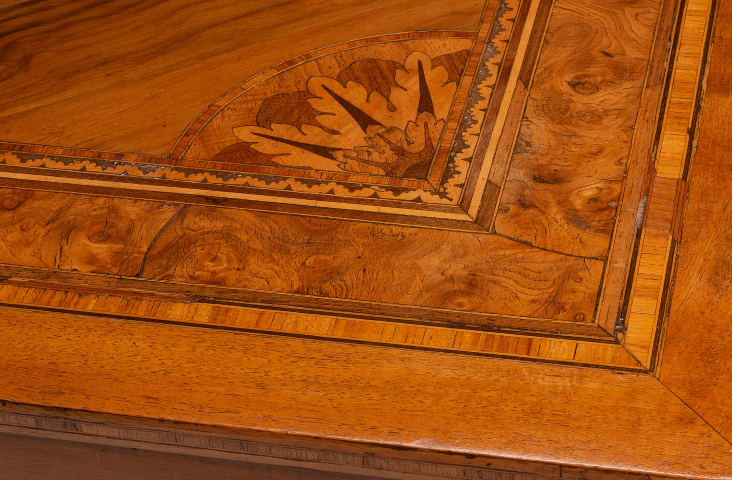 A North Italian Neoclassical Walnut, Marquetry and Burlwood Partners’ Desk