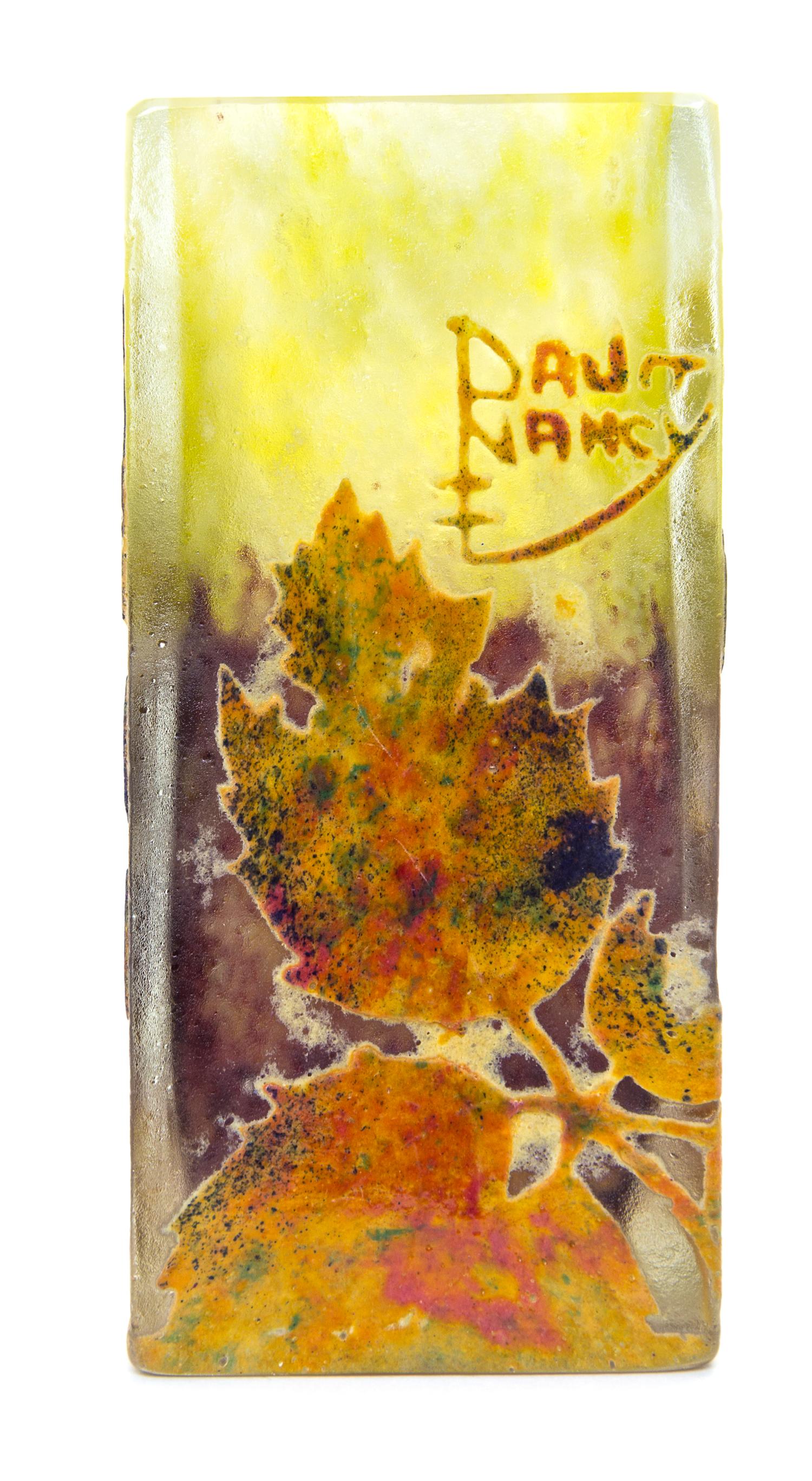 A Daum Enameled Cameo Glass Cabinet Vase Height 4 1/2 inches. — EARLY 20TH CENTURY