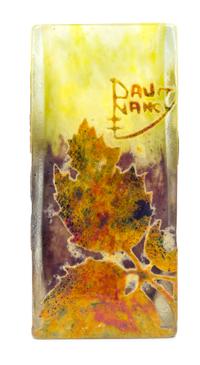 A Daum Enameled Cameo Glass Cabinet Vase Height 4 1/2 inches. — EARLY 20TH CENTURY