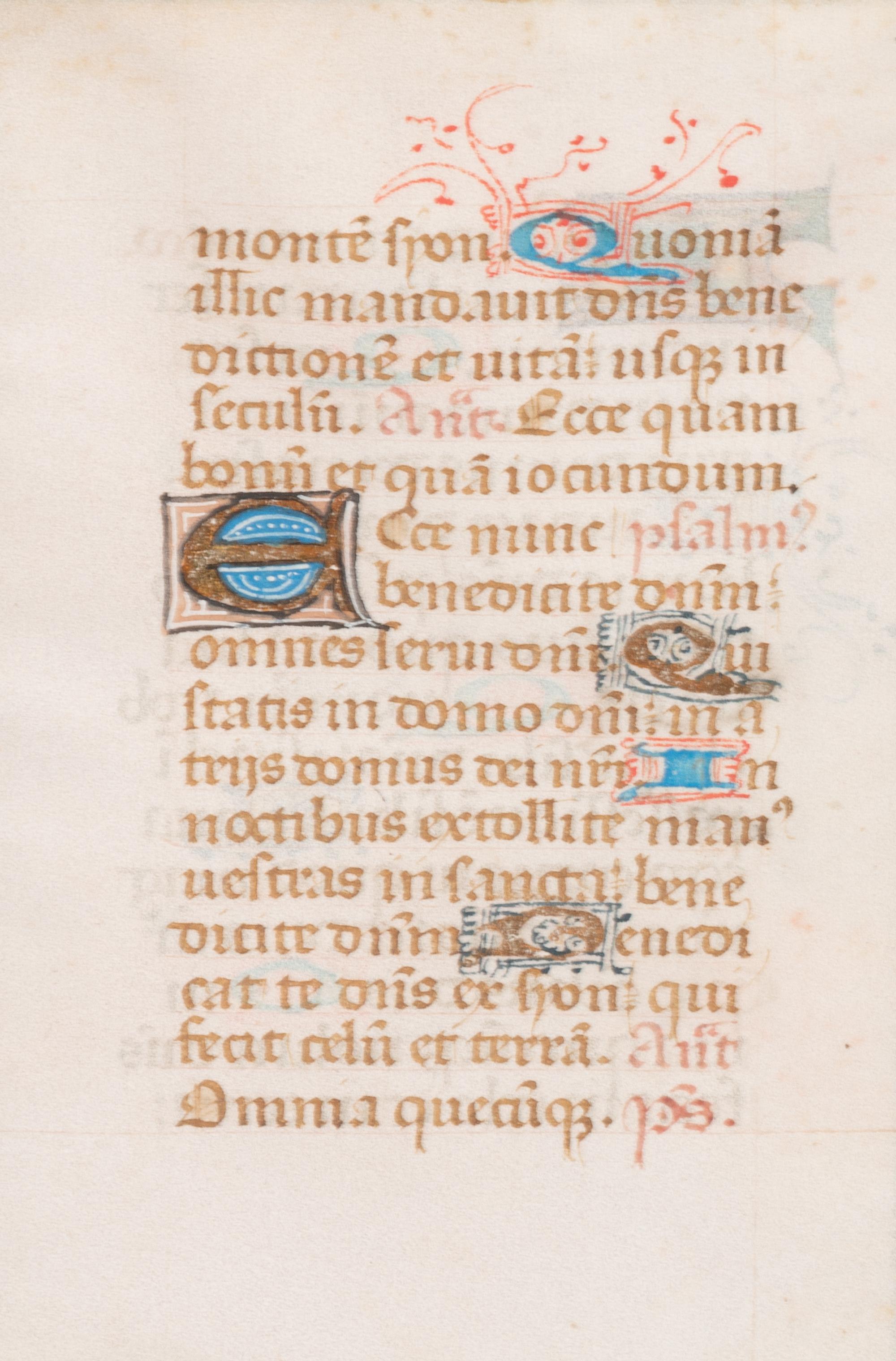 A Group of Six Hand Colored Illuminated Manuscripts