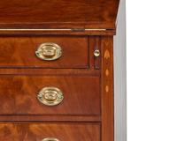 A Federal Inlaid Mahogany Secretary Desk