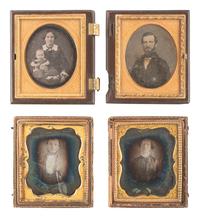 [EARLY PHOTOGRAPHY]. 28 daguerreotypes housed in pairs within side-by-side cases.