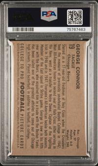 A Group of Nine 1952 Bowman Large Hall of Fame PSA Graded Football Cards,