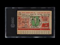 A 1956 Topps Willie Mays Baseball Card No. 130 Gray Back (SGC 5.5 EX+)