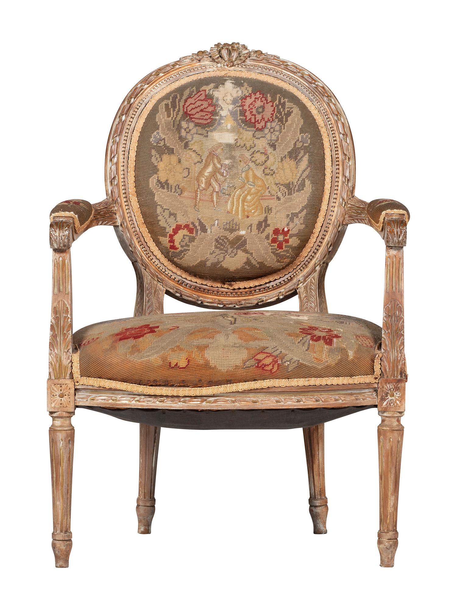 A Louis XV-Style Open Armchair