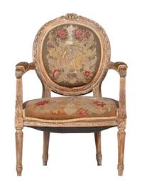 A Louis XV-Style Open Armchair